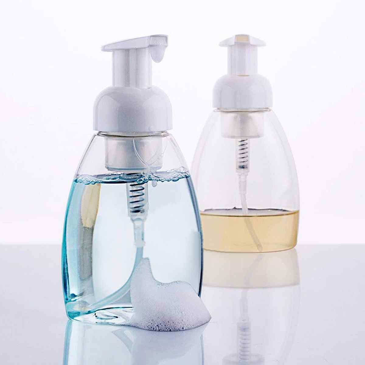 Transparent-Foam-Pump-Bottle-Liquid-Container-Bath-Room-Refillable-Makeup-Tools-300ML-1208548