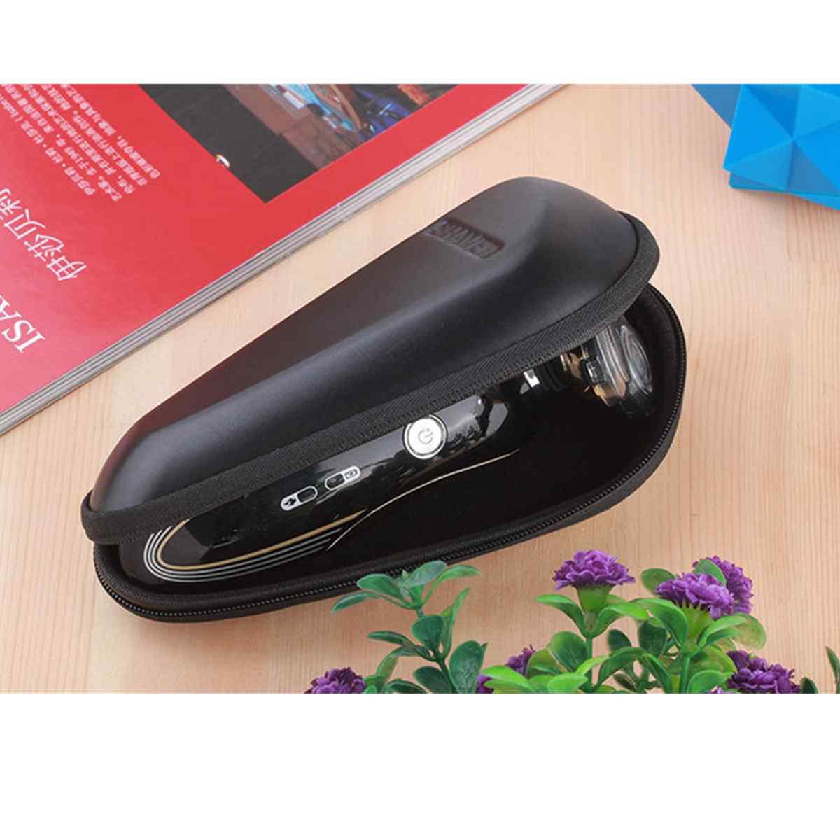 Travel-Hard-Protective-Pouch-Case-Bag-for-Philips-Shaver-S9000S7000RQ3PT725-with-Brush-1119108