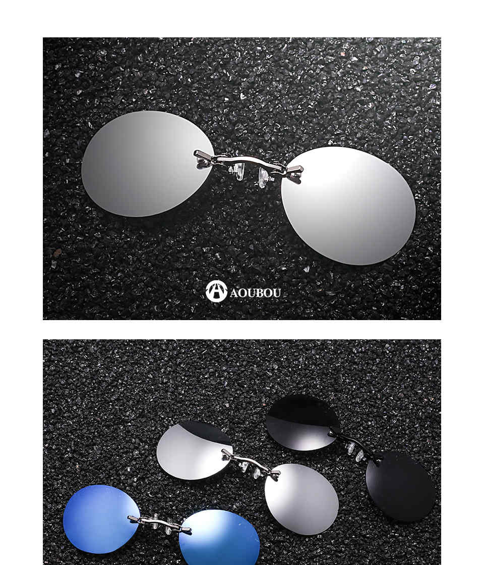 UV400-Sunglasses-TAC-Lens-Retro-Rimless-Nose-Resting-Glasses-Super-Light-Weight-1208760