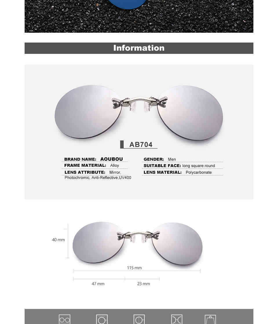 UV400-Sunglasses-TAC-Lens-Retro-Rimless-Nose-Resting-Glasses-Super-Light-Weight-1208760