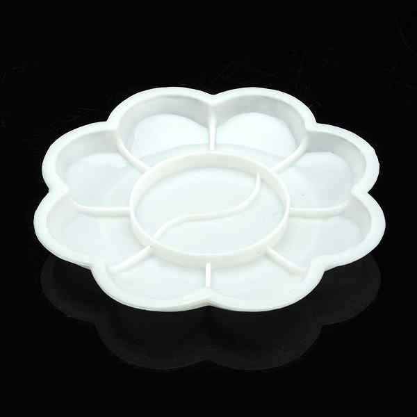White-Acrylic-Color-Mixing-Paint-Draw-Nail-Art-Design-Palette-Dish-39016