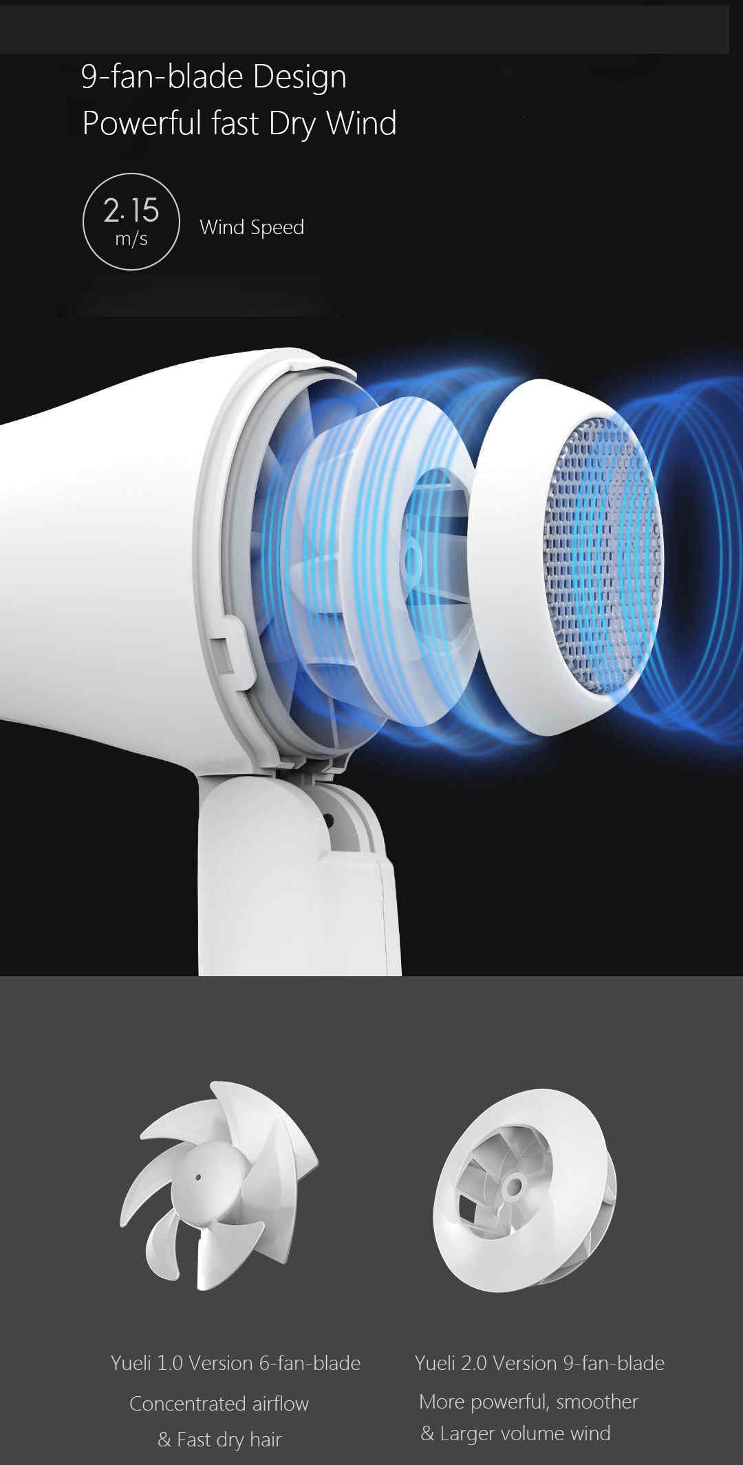 Xiaomi-Yueli-1200-Watt-Travel-Hair-Dryer-Fast-Dry-Folding-Compact-Overheat-Protection-Home-1303760