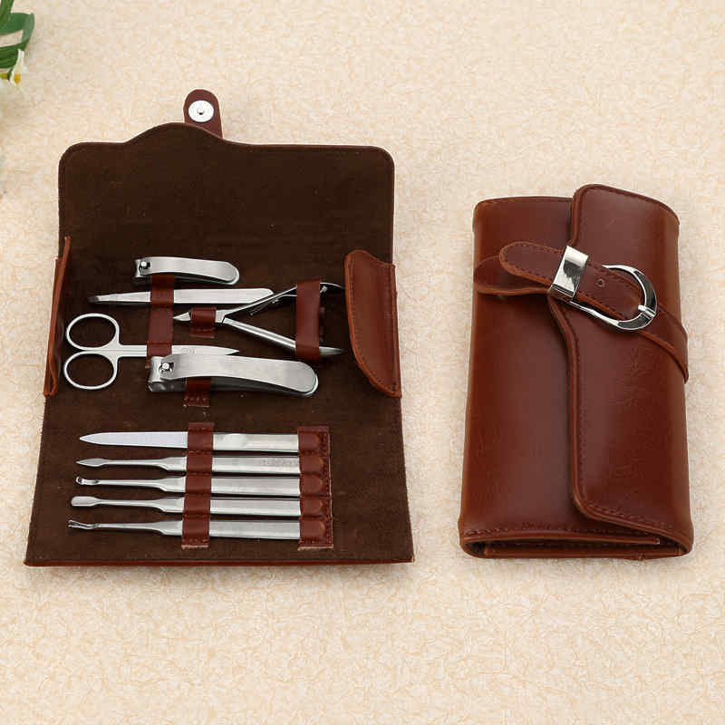 YFMreg-10pcs-Stainless-Steel-Ingrown-Toe-Nail-Clippers-Nipper-Manicure-Tools-Set-Kit-Pusher-Cleaner--1130536