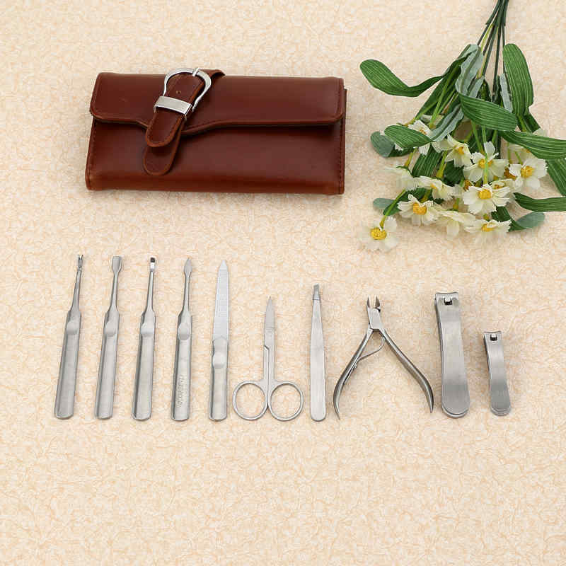 YFMreg-10pcs-Stainless-Steel-Ingrown-Toe-Nail-Clippers-Nipper-Manicure-Tools-Set-Kit-Pusher-Cleaner--1130536