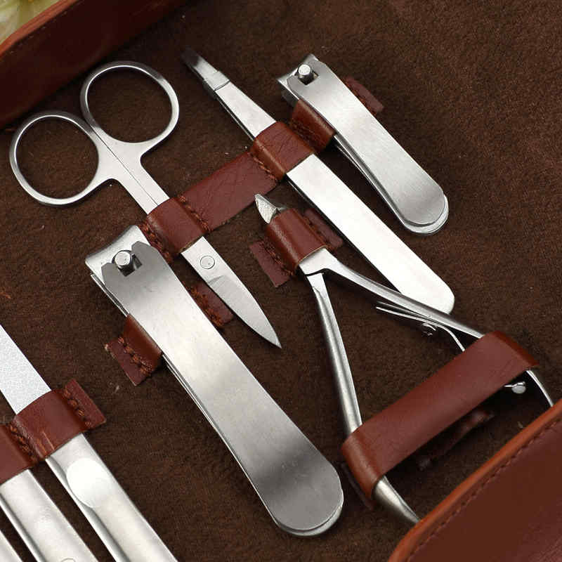 YFMreg-10pcs-Stainless-Steel-Ingrown-Toe-Nail-Clippers-Nipper-Manicure-Tools-Set-Kit-Pusher-Cleaner--1130536