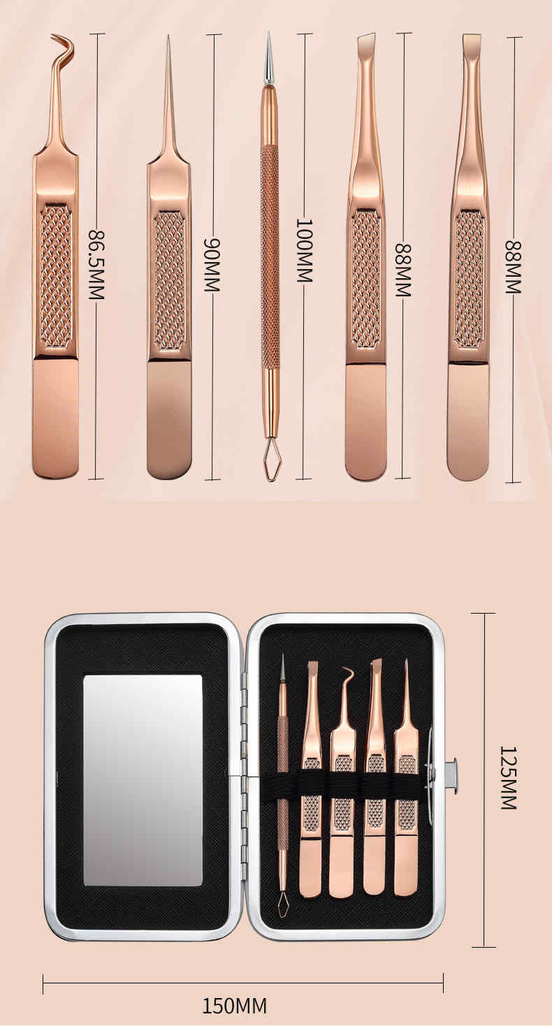 YFMreg-5pcs-Multipurpose-Blackhead-Extractor-Remover-Tools-Kit-Pimples-Acne-Eyebrow-Tweezers-1316592