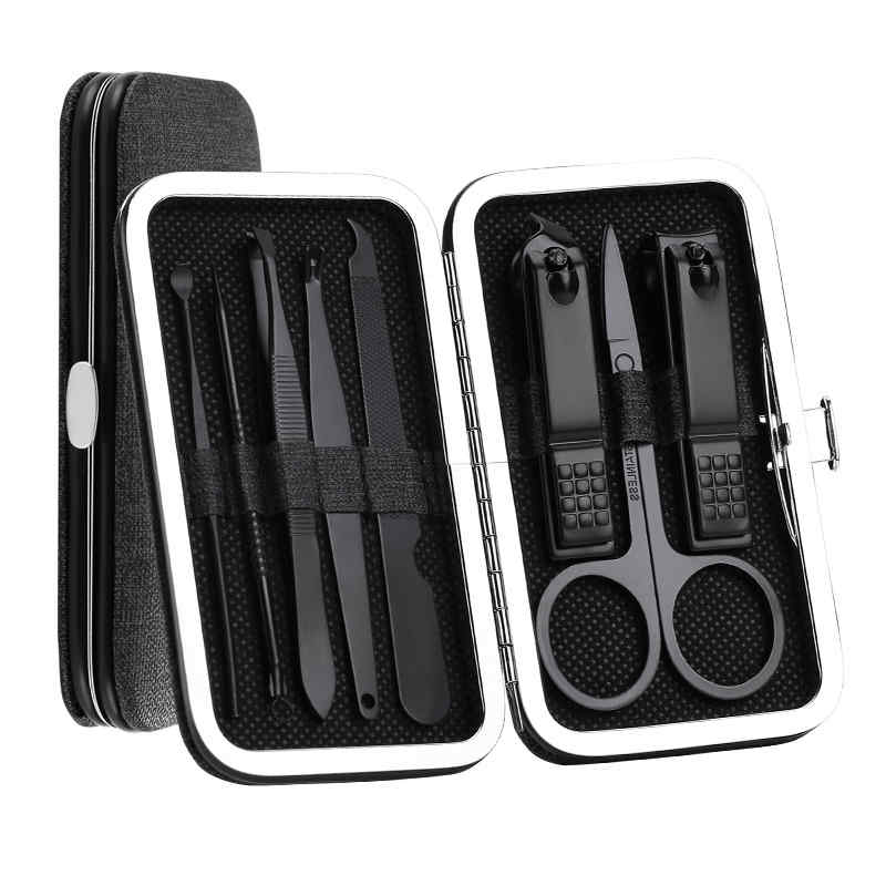 YFMreg-8pcs-Stainless-Steel-Nail-Care-Clipper-Pedicure-Scissor-Eyebrow-Tweezer-Manicure-Set-Kit-1355207