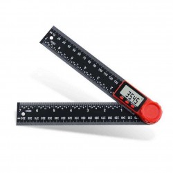 0-200mm 0-300mm 360 ° LCD Display Carbon Fiber Digital Angle Ruler Inclinometer Electron Goniometer Protractor Angle Finder Meter Measuring Tool