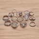 14 Pcs Retro Turtle Heart Finger Ring Set Bronze Sliver Rings Kit For Women Jewelry Ring