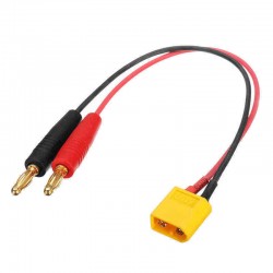 18AWG 4mm XT60 Connector to Banana Plug Battery Connectors Charger Cable 20cm