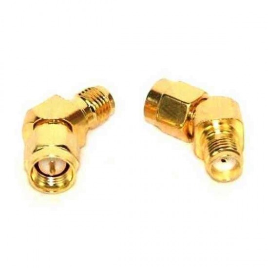 1PC Realacc 45 Degree Antenna Adapter Connector SMA RP-SMA For RX5808 Fatshark Goggles RC Drone