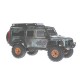 2 Battery HB Toys ZP1001 1/10 2.4G 4WD Rc Car Proportional Control Retro Vehicle w/ LED Light RTR Model