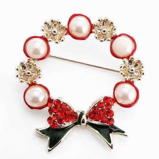 2 Pcs Brooches Combination Christmas Tree and Jingle Bell Best Gift
