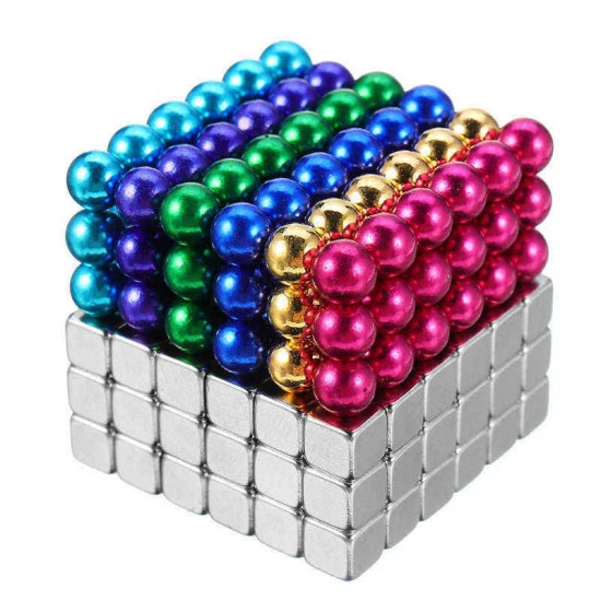 216PCS 5mm Cube Buck Ball Mixcolour Magnetic Toys Neodymium N35 Magnet