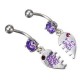 2pcs Crystal Best Friend Navel Belly Button Rings Piercing Jewelry