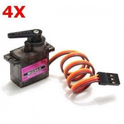 4 X MG90S Metal Gear RC Micro Servo for ZOHD Volantex Airplane RC Helicopter Car Boat Model