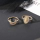 5 Pcs Bohemian Finger Rings Set Moon Oval Shield Ring Fashion Jewelry for Women