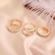 5 Pcs/ Set Bohemian Rhinestone Crystal Rings Heart Moon Fashion Ring