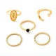 5Pcs Bohemian Finger Ring Set Moon Star Open Close Rings Fashion Jewelry for Women