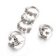 5Pcs Fashion Ring Sets Bohemian Finger Ring Simple Moon Star Rhinestones Knuckle Rings for Women