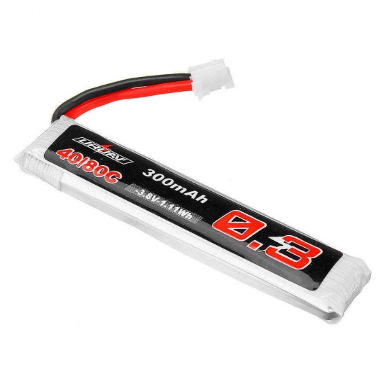 5Pcs URUAV 3.8V 300mAh 40/80C 1S HV 4.35V PH2.0 Lipo Battery for Eachine TRASHCAN Snapper6 7 Mobula7