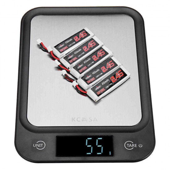 5Pcs URUAV 3.8V 450mAh 50/100C 1S HV 4.35V Lipo Battery PH2.0 for Emax Tinyhawk Tiny7 Happymodel Snapper7 EMAX Tinyhawk Freestyle