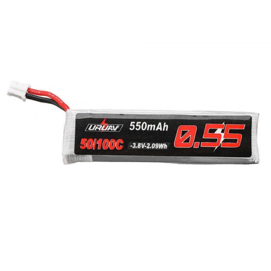 5Pcs URUAV 3.8V 550mAh 50/100C 1S HV 4.35V PH2.0 Lipo Battery for Emax Tinyhawk Kingkong/LDARC TINY