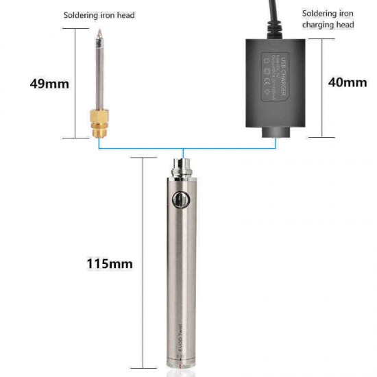 5V 8W Solder Iron Wireless Charging Soldering Iron Mini Portable Rechargeable Battery Soldering Iron with USB Welding Tools