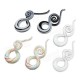 5mm-12mm 1 Pair Twist Pyrex Glass Ear Gauges Taper Plugs Stretcher Expander