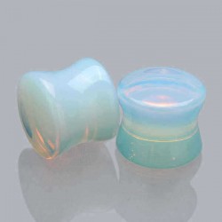5mm-25mm 1 Pair Opal Flesh Tunnels Ear Gauges Plugs Stretching Expander