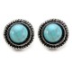 6 Pairs of Turquoise Triangle Shell Ellipse Ear Stud Alloy Earrings Set