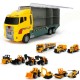 6/12 PCS 11 In 1 Diecast Construction Truck Vehicle Car Model Toy Set Play Vehicles in Carrier Truck