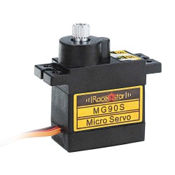 6PCS Racerstar MG90S 9g Micro Metal Gear Analog Servo For 450 RC Helicopter RC Car Boat Robot