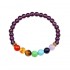 6mm Amethyst Agate Colorful Beads Elastic Bracelet for Women Christmas Gift