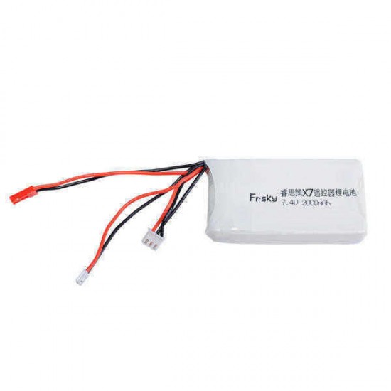 7.4V 2S 2000mAh 8C Lipo Battery Compatible for Frsky ACCST Taranis Q X7 Transmitter