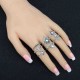 7Pcs Retro Ethnic Style Openwork Gem Joint Ring