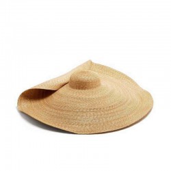 80cm Super Large Visor Hat Travel Holiday Seaside Sunscreen Folding Beach Straw Hat