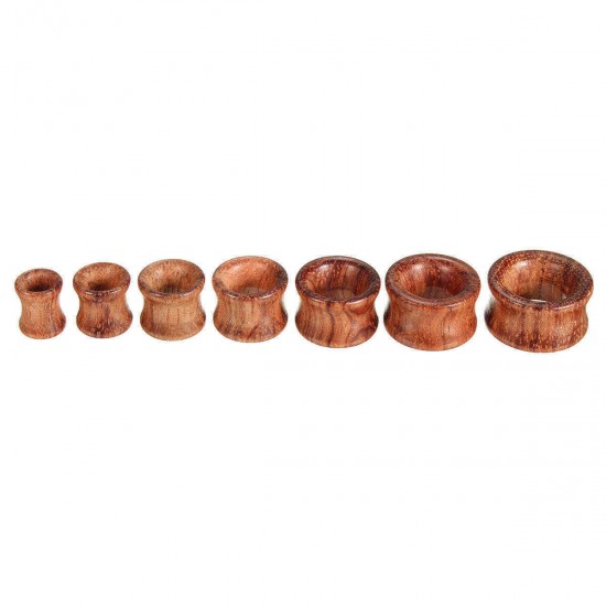 8mm-20mm 1pc Wooden Tunnels Ear Gauges Plugs Hollow Expander