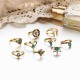 9 Pcs Vintage Statement Ring Set Helm Leaf Knuckle Rings Bohemian Jewelry for Women