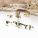 9 Pcs Vintage Statement Ring Set Helm Leaf Knuckle Rings Bohemian Jewelry for Women