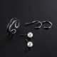 9 Pcs of Trendy Rings Artificial Pearl Earrings Bracelet Women Jewelry Set