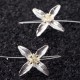 925 Silver Earrings Tassel Flowers Elegant Earrings