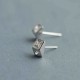 925 Silver Needle Triangle Zircon Crystal Ear Stud Earrings Women Jewelry