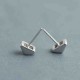 925 Silver Needle Triangle Zircon Crystal Ear Stud Earrings Women Jewelry