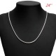 925 Silver Plated 1MM Snake Simple Chain Necklace 16 18 20 22 24 inch