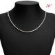 925 Silver Plated 1MM Snake Simple Chain Necklace 16 18 20 22 24 inch