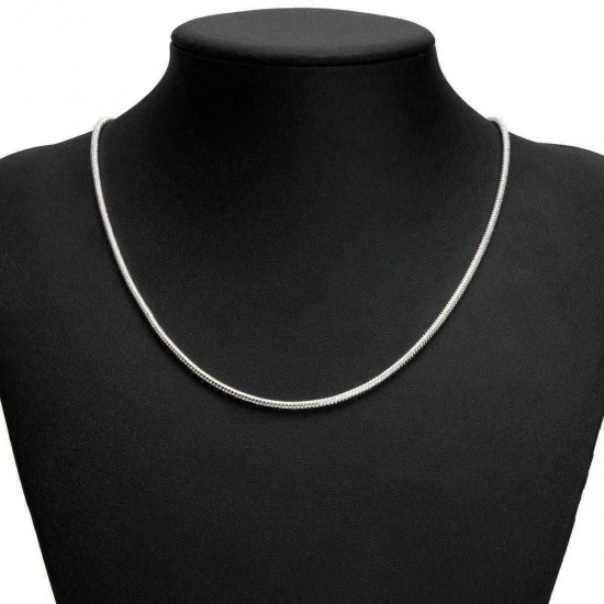 925 Silver Plated 3MM Simple Snake Unisex DIY Necklace Chain