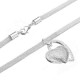 925 Silver Plated Inlaid Heart Pendant Net Chain Necklace For Women