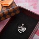 925 Sterling Silver Mom Rhinestone Hollow Heart Necklace Pendant