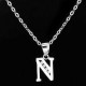 925 Sterling Silver Rhinestone Letter Charm Pendant Jewelry Clearence